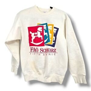 Vintage FAO Schwarz Vintage Crewneck‎ Sweatshirt Fifth Avenue Toy Store Small